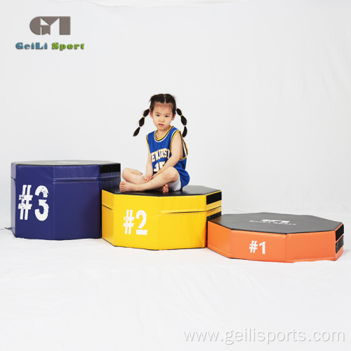 Durable PVC cover Octagon Soft Foam Plyo Box Gym Jumping Box